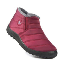 Load image into Gallery viewer, Womens Snow Boots Ankle Hook Look Fur Plush Inside Waterproof Down Winter Boots Shoes Winter Snow Boots Fur Lined Warm Ankle Boots Slip On Waterproof Outdoor Sport Booties