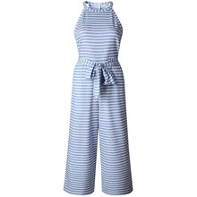Load image into Gallery viewer, Women's Solid Color Crew Neck Casual Jumpsuit