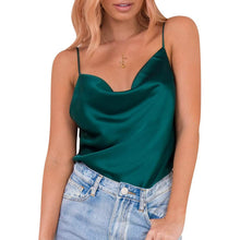 Load image into Gallery viewer, Women's Spaghetti Strap V-Neck Satin Suspender