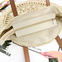Load image into Gallery viewer, Women's Straw Tote Bag Boho Style