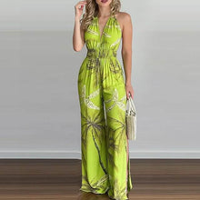 Load image into Gallery viewer, Women's Summer New Digital Printing Colorful Slit Jumpsuit