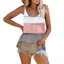 Load image into Gallery viewer, Women's Summer Scoop Neck Knit Cami Tank Blouse