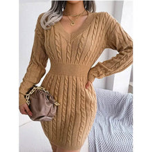 Load image into Gallery viewer, Women's Sweater Sheath Dress