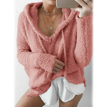 Load image into Gallery viewer, Women's Teddy Coat Plain Daily Basic Loose Hoodie