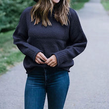 Load image into Gallery viewer, Women's Turtleneck Batwing Sleeve Loose Oversized Chunky Knitted Pullover Sweater Jumper Tops