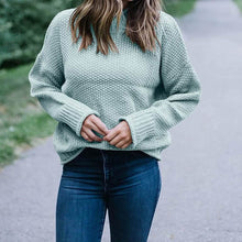 Load image into Gallery viewer, Women's Turtleneck Batwing Sleeve Loose Oversized Chunky Knitted Pullover Sweater Jumper Tops