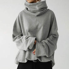 Load image into Gallery viewer, Women's Turtleneck Wide Sleeves Solid Loose Pullover Sweatshirt