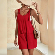 Load image into Gallery viewer, Women's U-Neck Strap Pocket Jumpsuit Solid Color