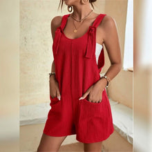 Load image into Gallery viewer, Women's U-Neck Strap Pocket Jumpsuit Solid Color