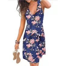 Load image into Gallery viewer, Women's V-Neck A-Line Knee Length Skirt