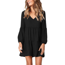 Load image into Gallery viewer, Women's V Neck Casual Loose Dress