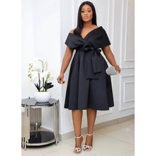 Load image into Gallery viewer, Women's V-Neck Elegant A-Line Dress