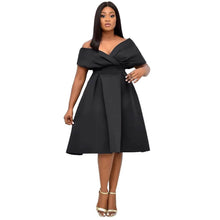 Load image into Gallery viewer, Women's V-Neck Elegant A-Line Dress