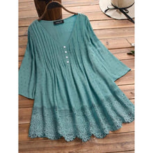Load image into Gallery viewer, Women's V-Neck Floral Lace Top