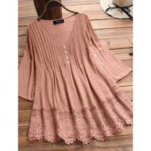 Load image into Gallery viewer, Women's V-Neck Floral Lace Top