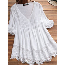 Load image into Gallery viewer, Women's V-Neck Floral Lace Top