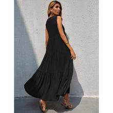Load image into Gallery viewer, Women's V-neck Ruffle Hem Solid Dress