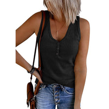 Load image into Gallery viewer, Womens V Neck Tank Tops Summer Ribbed Sleeveless