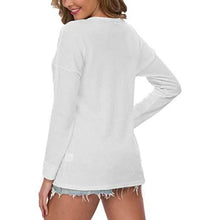 Load image into Gallery viewer, Women's Waffle Knit Tunic Tops Loose Long Sleeve
