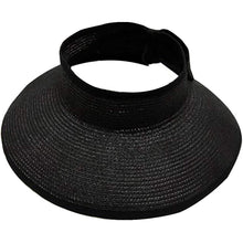 Load image into Gallery viewer, Women's Wide Brim Roll-up Straw Sun Hat Sun Visor