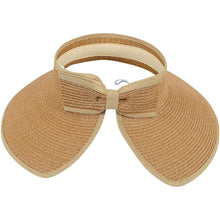 Load image into Gallery viewer, Women's Wide Brim Roll-up Straw Sun Hat Sun Visor