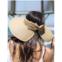 Load image into Gallery viewer, Women's Wide Brim Roll-up Straw Sun Hat Sun Visor