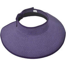 Load image into Gallery viewer, Women's Wide Brim Roll-up Straw Sun Hat Sun Visor