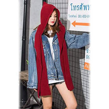 Load image into Gallery viewer, Women's Winter Knitted Hooded Long Scarf