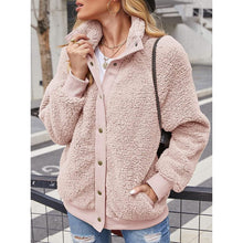 Load image into Gallery viewer, Womens Winter Sherpa Fleece Button Jacket Coat