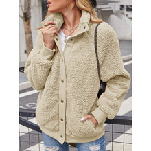Load image into Gallery viewer, Womens Winter Sherpa Fleece Button Jacket Coat