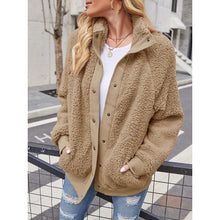 Load image into Gallery viewer, Womens Winter Sherpa Fleece Button Jacket Coat