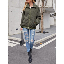 Load image into Gallery viewer, Womens Winter Sherpa Fleece Button Jacket Coat