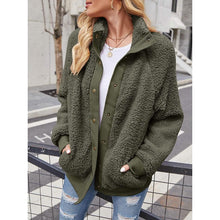 Load image into Gallery viewer, Womens Winter Sherpa Fleece Button Jacket Coat