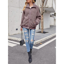Load image into Gallery viewer, Womens Winter Sherpa Fleece Button Jacket Coat