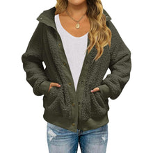 Load image into Gallery viewer, Womens Winter Sherpa Fleece Button Jacket Coat