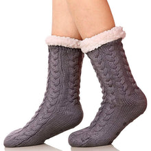 Load image into Gallery viewer, Women's Winter Super Soft Warm Cozy Fuzzy Fleece-Lined with Grippers Slipper Socks