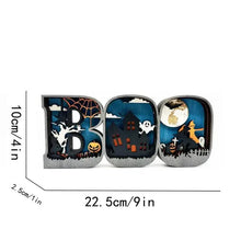 Load image into Gallery viewer, Wooden 3D Halloween Letter Shaped LED Light