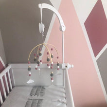 Load image into Gallery viewer, Wooden Beads Wind Chimes With Wool Balls Wooden Wind Chime Nursery Mobile Crib Bed Bell Baby Bedroom Ceiling Wooden Beads Hanging Ornament Pendant Newborn Baby Bed Hanging Wind bell Crib Tent Kids Room Decorations Ornaments