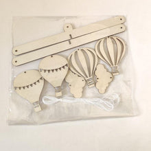 Load image into Gallery viewer, Wooden Hot Air Balloon Wind Chime Hanging Toys Baby Bed Bell Kids Room Decoration Wall Hanging Ornaments Nursery Decor Photo Props For Kids Wind Chimes Decorations