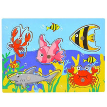 Load image into Gallery viewer, Wooden Magnetic Ocean Fishing Toy Game & Puzzle Board Juguetes Fish Magnet Toy Educational Outdoor Fun for Child Gift