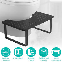 Load image into Gallery viewer, Wooden Metal Stool Height Bathroom Toilet Stool