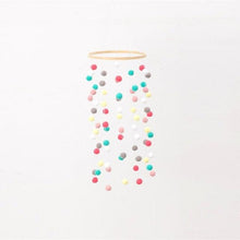 Load image into Gallery viewer, Wooden Ring With Felt Balls Wind Chimes Newborn Baby Bed Bell Pendant Kids Room Decoration Wooden Wind Chime Bed Bell Nursery Mobile Crib Bed Bell Wall Hanging Ornament
