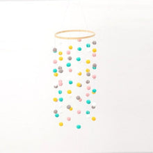 Load image into Gallery viewer, Wooden Ring With Felt Balls Wind Chimes Newborn Baby Bed Bell Pendant Kids Room Decoration Wooden Wind Chime Bed Bell Nursery Mobile Crib Bed Bell Wall Hanging Ornament