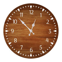 Load image into Gallery viewer, Wooden Wall Clock 10 Inch Silent Non Ticking Quartz Wall Clock 10 Inch Silent Non-Ticking Wooden Wall Clocks Battery Operated Country Retro Rustic Style Decorative for Living Room Kitchen Retro Fashion Wood Wall Clock Decorative for Living Room Kitchen