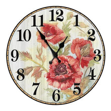 Load image into Gallery viewer, Wooden Wall Clock 10 Inch Silent Non Ticking Quartz Wall Clock 10 Inch Silent Non-Ticking Wooden Wall Clocks Battery Operated Country Retro Rustic Style Decorative for Living Room Kitchen Retro Fashion Wood Wall Clock Decorative for Living Room Kitchen