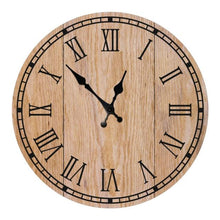 Load image into Gallery viewer, Wooden Wall Clock 10 Inch Silent Non Ticking Quartz Wall Clock 10 Inch Silent Non-Ticking Wooden Wall Clocks Battery Operated Country Retro Rustic Style Decorative for Living Room Kitchen Retro Fashion Wood Wall Clock Decorative for Living Room Kitchen