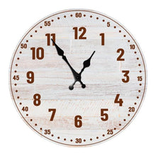 Load image into Gallery viewer, Wooden Wall Clock 10 Inch Silent Non Ticking Quartz Wall Clock 10 Inch Silent Non-Ticking Wooden Wall Clocks Battery Operated Country Retro Rustic Style Decorative for Living Room Kitchen Retro Fashion Wood Wall Clock Decorative for Living Room Kitchen