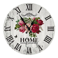 Load image into Gallery viewer, Wooden Wall Clock 10 Inch Silent Non Ticking Quartz Wall Clock 10 Inch Silent Non-Ticking Wooden Wall Clocks Battery Operated Country Retro Rustic Style Decorative for Living Room Kitchen Retro Fashion Wood Wall Clock Decorative for Living Room Kitchen
