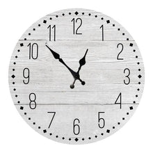 Load image into Gallery viewer, Wooden Wall Clock 10 Inch Silent Non Ticking Quartz Wall Clock 10 Inch Silent Non-Ticking Wooden Wall Clocks Battery Operated Country Retro Rustic Style Decorative for Living Room Kitchen Retro Fashion Wood Wall Clock Decorative for Living Room Kitchen