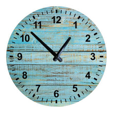 Load image into Gallery viewer, Wooden Wall Clock 10 Inch Silent Non Ticking Quartz Wall Clock 10 Inch Silent Non-Ticking Wooden Wall Clocks Battery Operated Country Retro Rustic Style Decorative for Living Room Kitchen Retro Fashion Wood Wall Clock Decorative for Living Room Kitchen